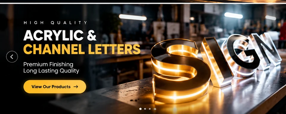 Precision acrylic and channel letters manufacturing